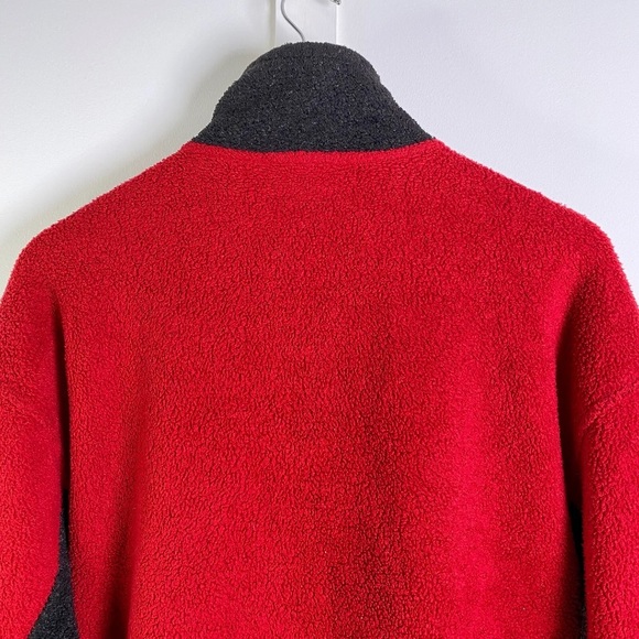 Vintage Williams F1 Racing Fleece Jacket Pile Full Zip Red Black Large - Picture 10 of 11